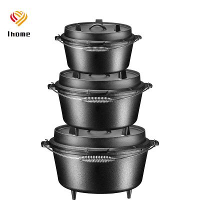 China Outdoor Cooking Tool Ihome Outdoor Camping Raising For Portable Camping Pot Cooking Pot Pan Mini Cookware Tool Stove Set for sale