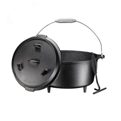 China Hot Sale Outdoor Cooking Tool Outdoor Heavy Duty Camping Cooking Dutch Cast Iron Cookware Oven Sets for sale