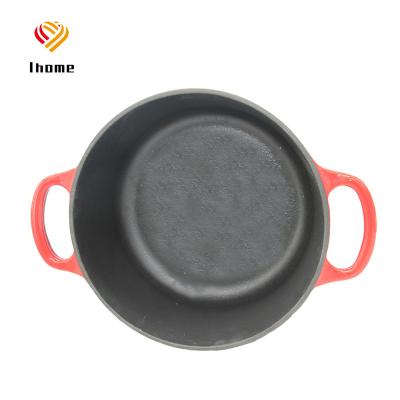 China Minimalist Ihome Dutch Oven For Cookware Indoor Outdoor Stovetop Induction Enamel Safe Pot With Lid Small Cast Iron Dutch Oven for sale