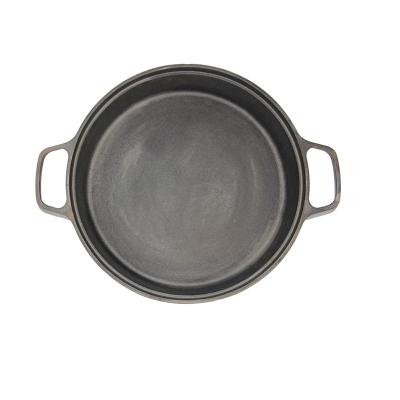 China Camp Mini Double Ear Frying Pan Custom Outdoor Stick Minimalist Non Frying Pan Set for sale