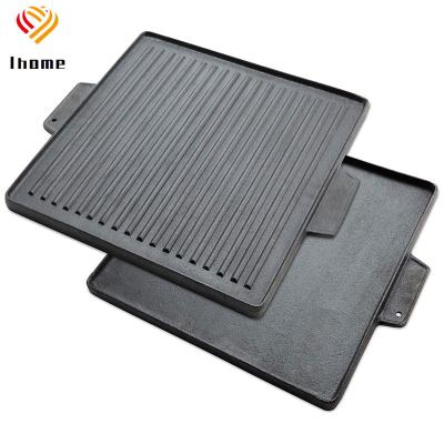 China Minimalist Ihome Cast Iron Griddle for Pan Large Safe Food Touch Cast Iron Griddle Pan Without Lid Cast Iron for sale