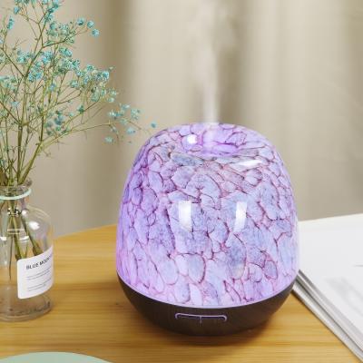 China Color Changing LED Light Stone Night Light Aroma Marble Glass Diffuser, Cool Mist Humidifier OEM Essential Oils Home Diffuser for sale