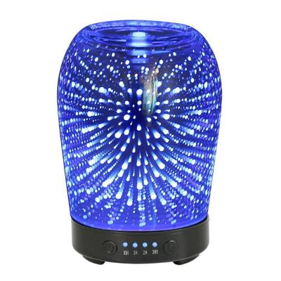 China Car Hidly Cheap Price 3D Glass Aroma Diffuser , 100ml Cool Mist Humidifiers For Holiday Use for sale