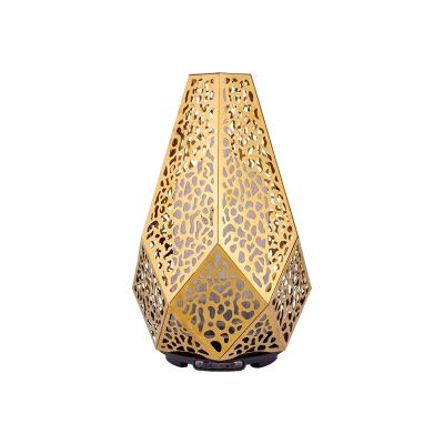 China Diamond Essential Oils Diffuser 100ml Classic Home Fragrance Diffuser Gold Metal Hotel for sale