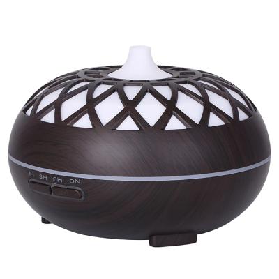 China Hotel Wooden Grain Aroma Diffuser Atomizer Remote Control Household Essential Oil Quiet Humidifier for sale