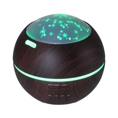 China Small Hotel Star Essential Oil Diffuser, 150ml Wood Grain Mini Light and Shade Diffuser for sale