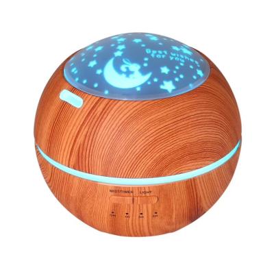 China 150ML Hotel Aromatherapy Diffuser Ultrasonic Essential Oil Diffuser Kids Room Fragrance Mini Aroma Humidifier Wood Grain for sale