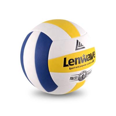 China Microfiber Leather Lenwave Desk Size 5 Microfiber Volleyball , Traing / Thermal Bonded Game Volleyball Ball Custom Wholesale for sale