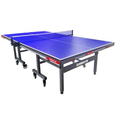 China HDF; Lenwave HDF Steel Professional Indoor Ping Pong Table With Quick Clamp Ping Pong Net And Post Set Stronger Ping Pong Table for sale