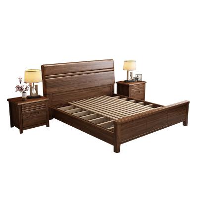 China 2022 Latest Designs Durable Wooden Bed Double Under Bed Storage Twin Bed for sale