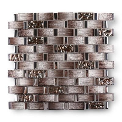 China Newcomer 8mm TV background wall slab mirror glass mosaic tile parquet backsplash sheet mozaic mosaic tile for sale