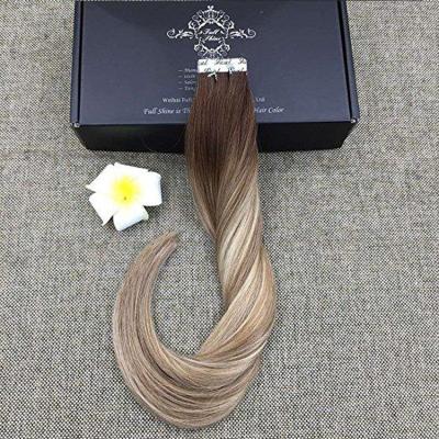 China High Quality Silky Straight Hair Extensions 100% Invisible Wave Tape In Double Drawn Remy Tape Hair Extension for sale