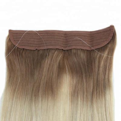 China 100% Human Halo Unprocessed Brazilian Remy Hair Hair Extensions Virgin Silky Straight Wholesale Hair Wave Vendors for sale