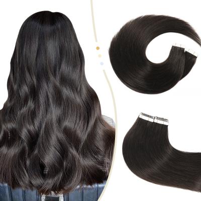 China Available Remy Hair Straight Double Ended Sample Hair Samples Thick Pulled Tape Hair Extension for sale