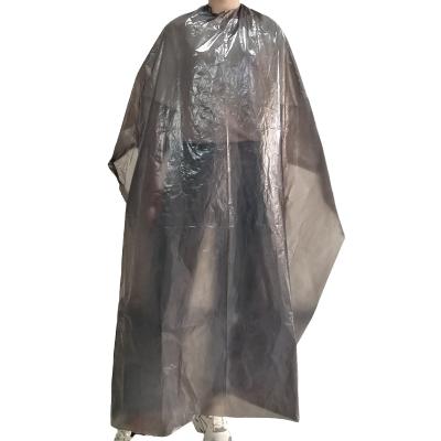 China 100% Whoesale Waterproof Barber Cape Disposable Plastic Hair Large Size Cutting Cape for sale