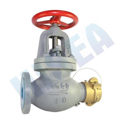 China JIS Marine Cast Iron Globe General Fire Hose Valve with Nakajima Coupling JIS F7333A for sale