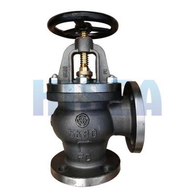 China BOAT REPAIR JIS F7306 5K ANGLE CAST ANGLE MARINE GLOBE SHIPBUILDING OR MARINE VALVES for sale