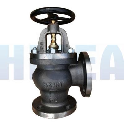 China Use Marine Cast Iron Angle Globe Valve JIS 5K Flange Marine Ball Valve For Shipbuilding In Qingdao China for sale