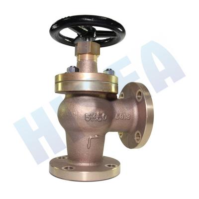 China Shipbuilding or boat repair angle sdnr marine bronze valve JIS F7302 for sale