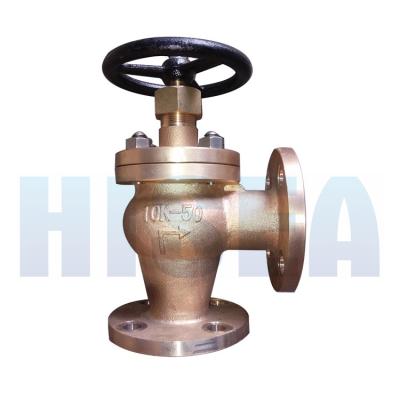 China Shipbuilding Or Boat Repair Angle Globe Valve 15a Bronze 10K jis flanged type 16k 15mm jis for sale