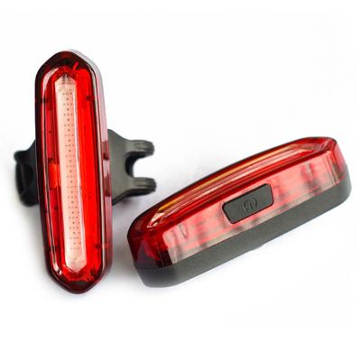 China Plastic USB Rechargeable Bike Bicycle COB Tail Light for sale