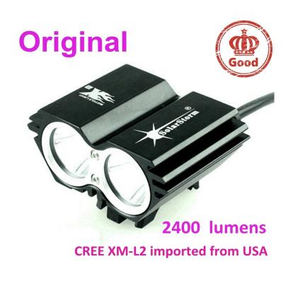 China 6063 aviation aluminum 2400 lumen led CREE XM-L2 solarstorm x2 bicycle bike front light for sale