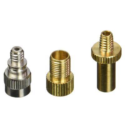 China Bicycle Valve Convert 3pcs Set Brass Bike Bicycle Sclaverand Schrader Presta Valve Adapter Kits for sale