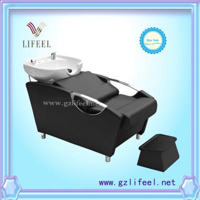 China fashional beauty salon furniture Black shampoo chairs for sale