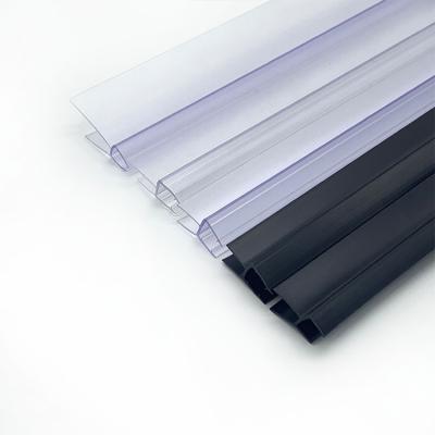 China Durable Hot Sale PVC Bottom Seal 12mm Waterproof Waterproof Translucent Shower Glass Door Seal Strip for sale