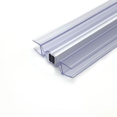 China Modern 12mm Thick 6mm 8mm 10mm Universal Magnetic Glass Screen PVC Door Seal Shower Door Seal For Bathroom for sale