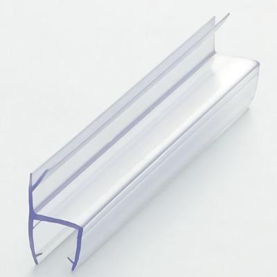 China Waterproof 180 Degree H Shape PVC EDGE Sealing Shower Glass Frameless Door Seal for sale