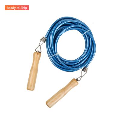 China Fast Speed ​​Jumping Jump Ropes With Cotton Wholesale Adjustable Wooden Rope Handle Ultra-Fast Professional Skipping Rope for sale