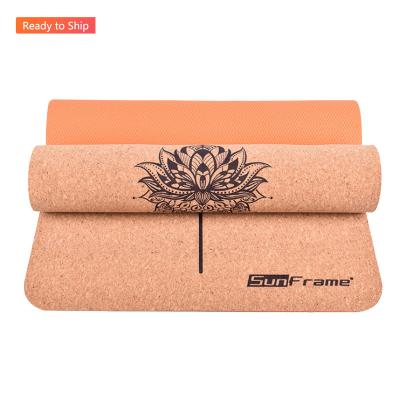 China New Design Fitness Execise Discount Cork Yoga Mat Custom Eco Friendly Cork Yoga Set for sale