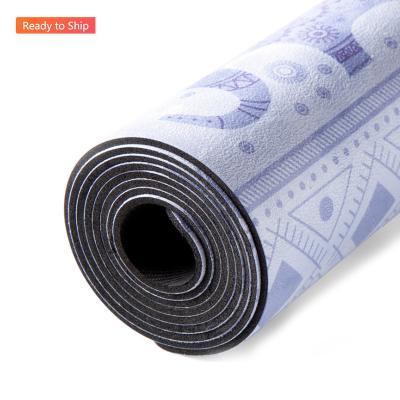 China Rubber Yoga Mat Rubber Yoga Mat Set Factory Non-slip Suede Velvet 3 Layers Non Slip Yoga Mats Eco Friendly Natural 3.5mm TALENTIN or ODM for sale