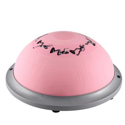 China Eco-friendly custom made gym massage pilates bosuing ball height ball balance trainer half yoga with handles in 2022 for sale