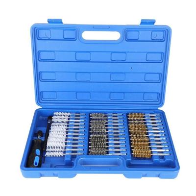 China New Industrial 38PC Tile Wire Brush Set-Stainless Steel, Brass, and Nylon Brushes for sale