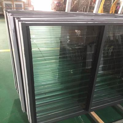 China Magnetic Screen Aluminum Louvered Windows With Adjustable Slats Glass Security Louver Windows for sale