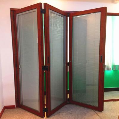 China Overstock Factory Price Folding Exterior Glass Sliding Folding Door for sale