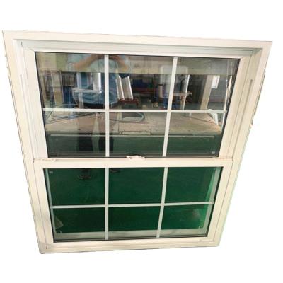 China Folding Screen America Plastic Single Hung Windows With Grilles Design In USA Market for sale