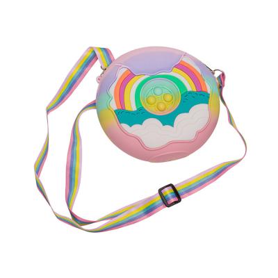 China Funny Educational Push Itting Push Bag Toy Cute Cartuchera Itting Pop Bubble Pop Bag Around Rainbow Push Bubble Toy for sale