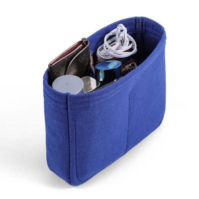 China Durable Wholesale Price Felt Pouch Makeup Cosmetic Card Organizer Bag Inner Vanity Bag for sale