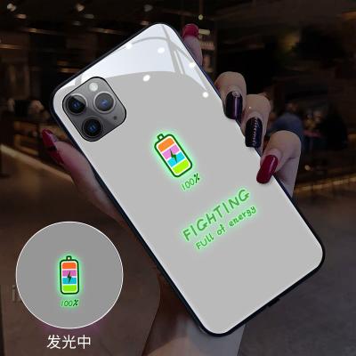 China Light phone case fashion led luminous light up phone case for iphone 12 phone case calls unique lighting for iphone case for sale