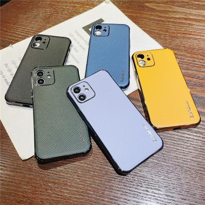 China New style Anti-fall men's multi color leather tpu plating luxury phone case for iphone designer case for iphone 7 pro max 8plus 13 for sale