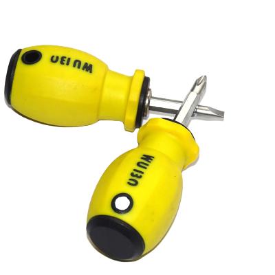 China Pocket 45#carbon plastic multifunction mini Phillips steel and slotted magnetic screwdriver for sale