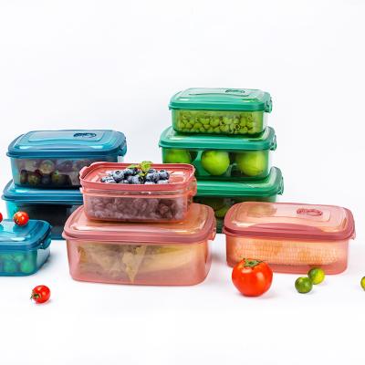 China Microwavable Kitchen Storage Canisters 3 Set Reusable Storage Bottles With Lid Plastic Food Storage Container for sale