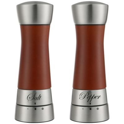 China Sustainable Wooden Manual Stainless Steel Salt And Pepper Mill Model No. EB504 for sale