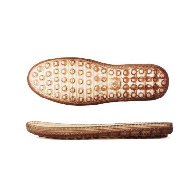 China Non-Slip PVC Pattern Transparent Soft Non-Slip Sole For Men for sale