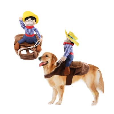 China Wholesale Big Funny Dog Clothes Pet Supplies Dog Western Pet Costume Jeans Halloween Funny Pet Clothing for sale