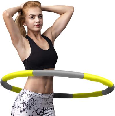 China In Running Fitness Circle 8 Section Portable Soft Padding Detachable Sport Exercise Weighted Hoola Circle 72cm/84cm/96cm for sale