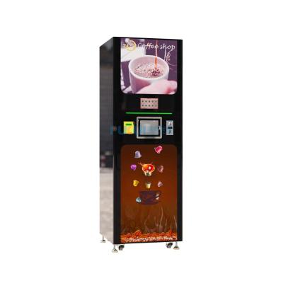 China Steel Freshly Capsule Coffee Vending Machine With Cup Dispenser for sale